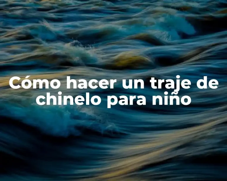 Cómo hacer un traje de chinelo para niño