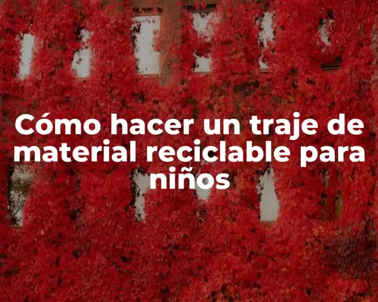 Cómo hacer un traje de material reciclable para niños
