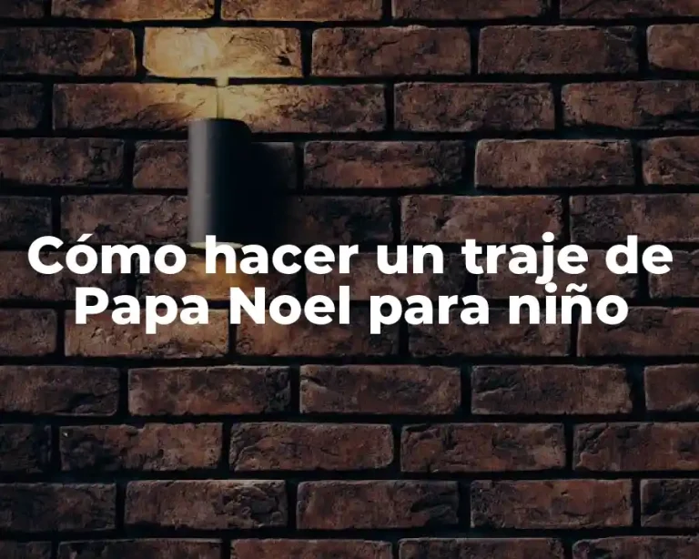 Cómo hacer un traje de Papa Noel para niño