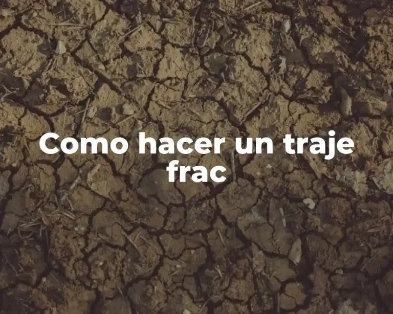 Como hacer un traje frac