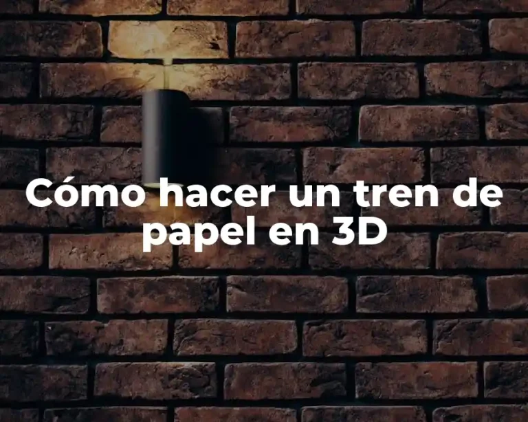 Cómo hacer un tren de papel en 3D