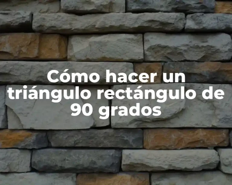 Cómo hacer un triángulo rectángulo de 90 grados
