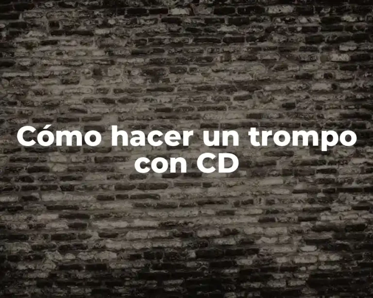 Cómo hacer un trompo con CD