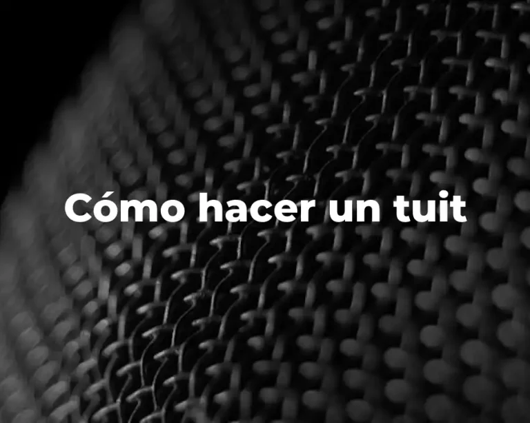 Cómo hacer un tuit