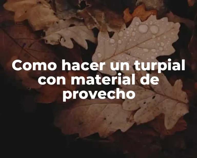 Como hacer un turpial con material de provecho
