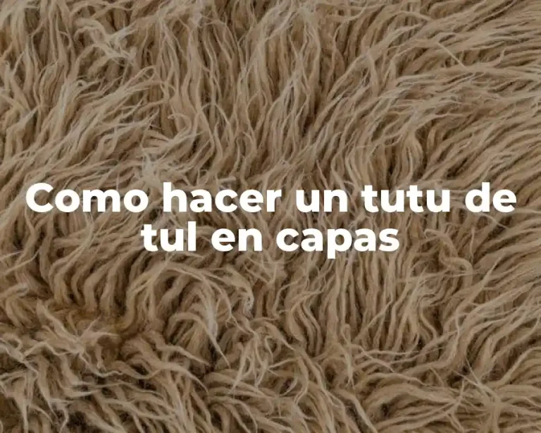 Como hacer un tutu de tul en capas