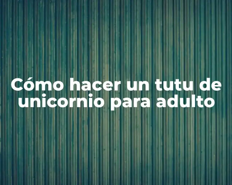 Cómo hacer un tutu de unicornio para adulto