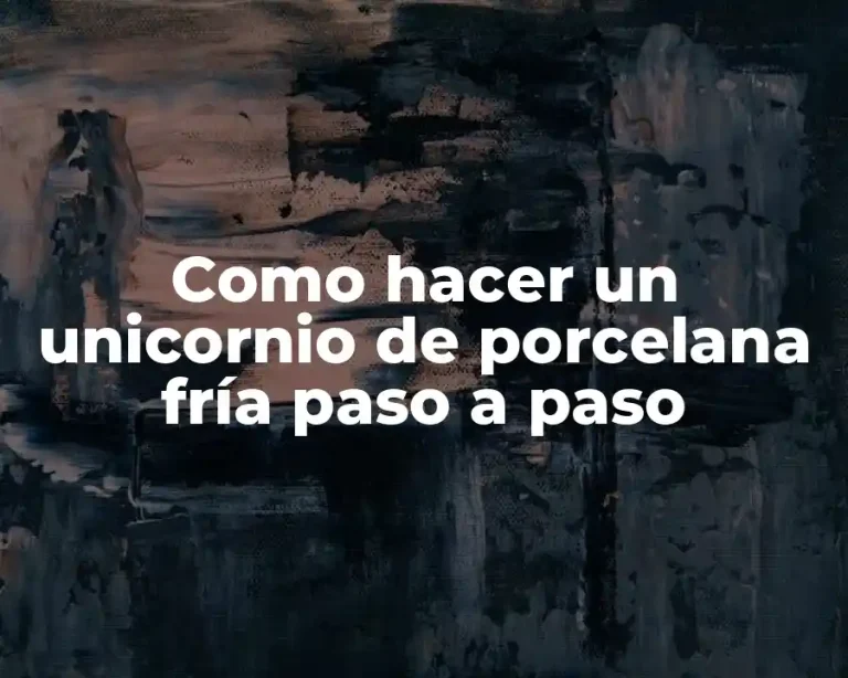 Como hacer un unicornio de porcelana fría paso a paso