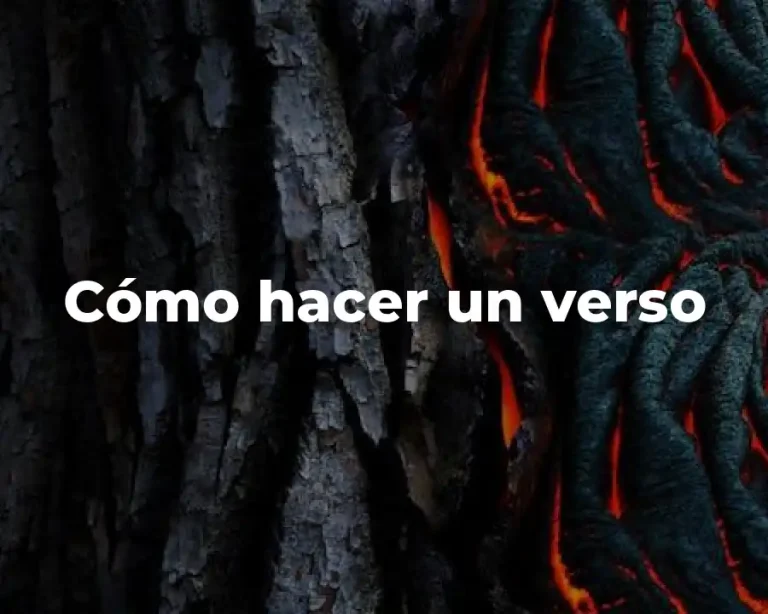 Cómo hacer un verso