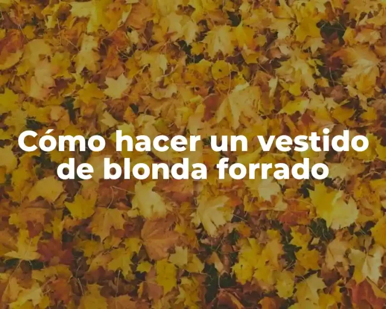 Cómo hacer un vestido de blonda forrado