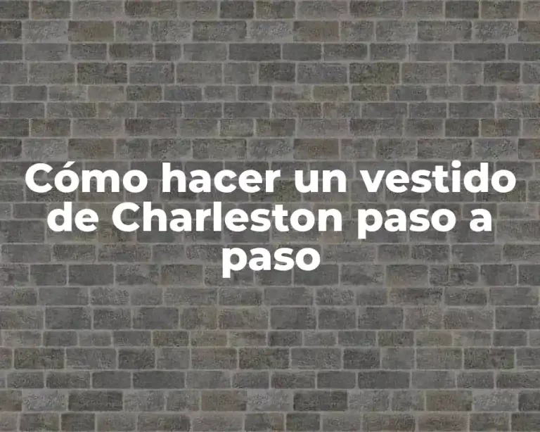 Cómo hacer un vestido de Charleston paso a paso
