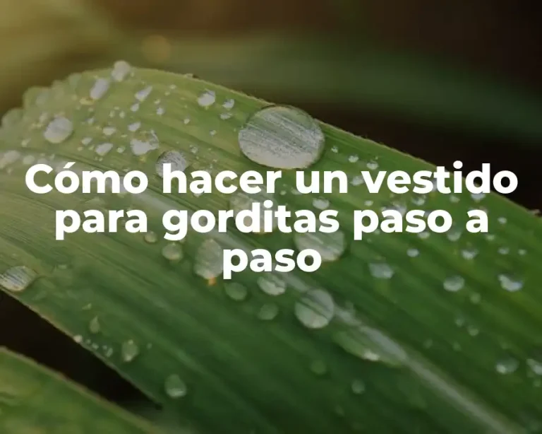 Cómo hacer un vestido para gorditas paso a paso