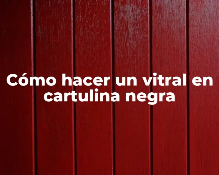Cómo hacer un vitral en cartulina negra