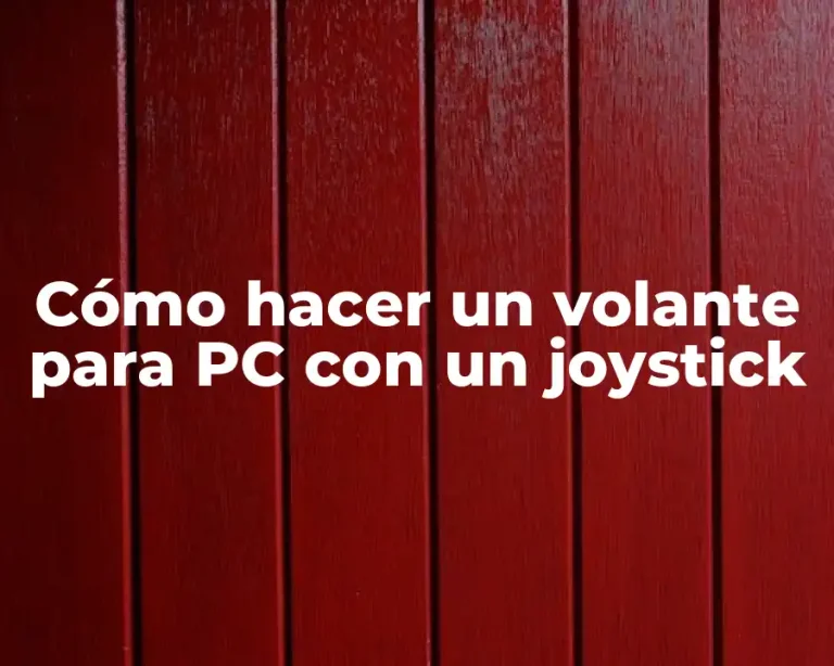 Cómo hacer un volante para PC con un joystick