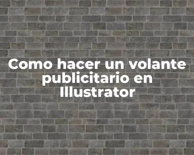 Como hacer un volante publicitario en Illustrator