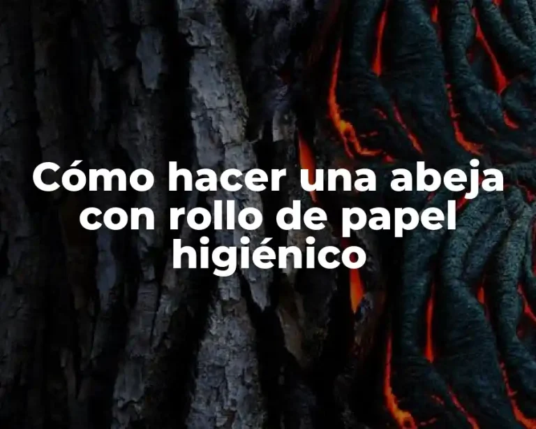 Cómo hacer una abeja con rollo de papel higiénico