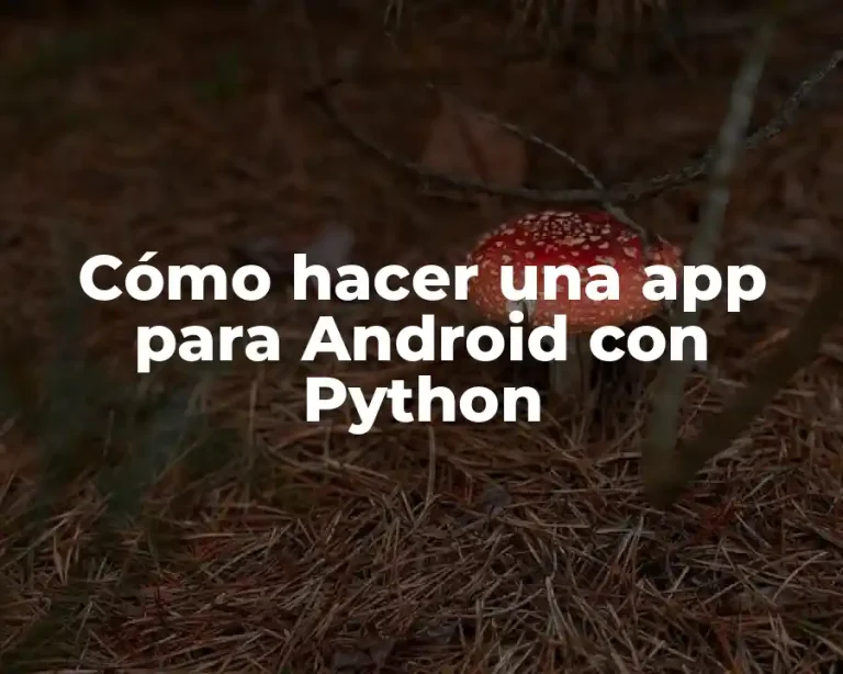 Cómo hacer una app para Android con Python