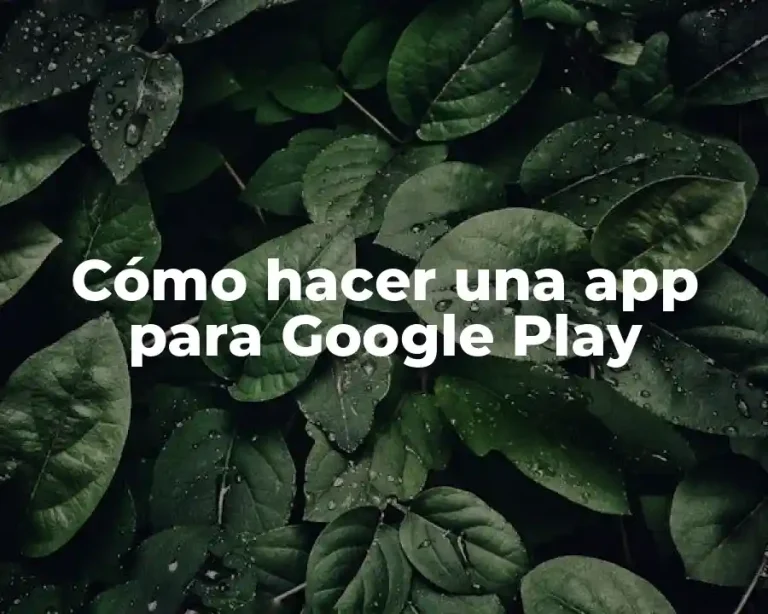 Cómo hacer una app para Google Play