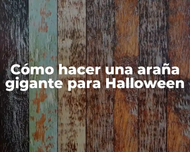 Cómo hacer una araña gigante para Halloween