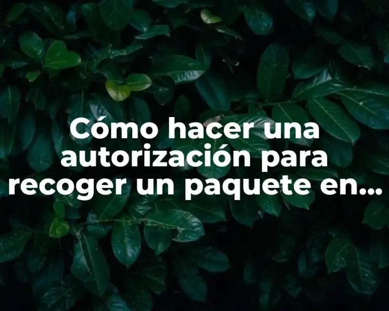 Cómo hacer una autorización para recoger un paquete en correos