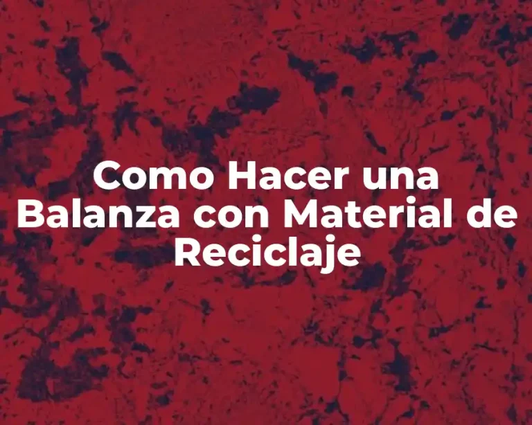Como Hacer una Balanza con Material de Reciclaje