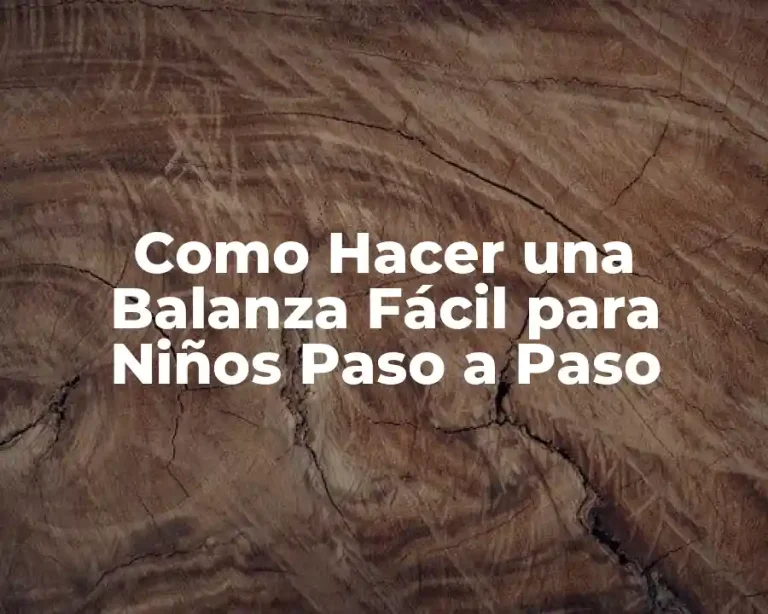 Como Hacer una Balanza Fácil para Niños Paso a Paso