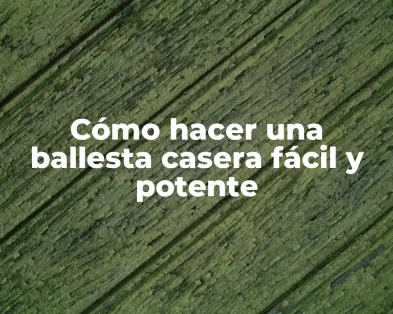 Cómo hacer una ballesta casera fácil y potente