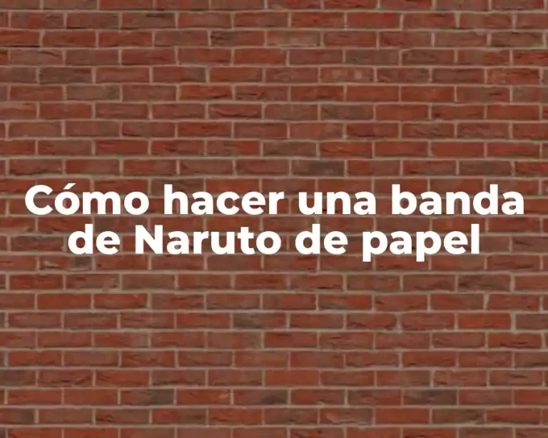 Cómo hacer una banda de Naruto de papel