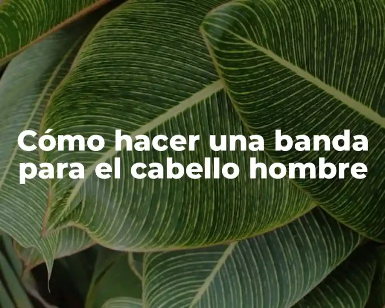 Cómo hacer una banda para el cabello hombre