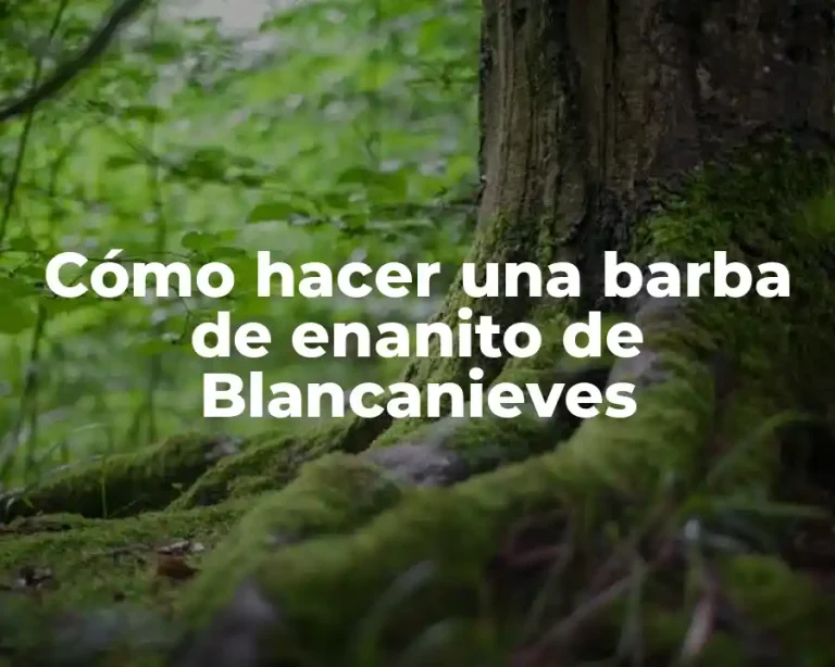 Cómo hacer una barba de enanito de Blancanieves