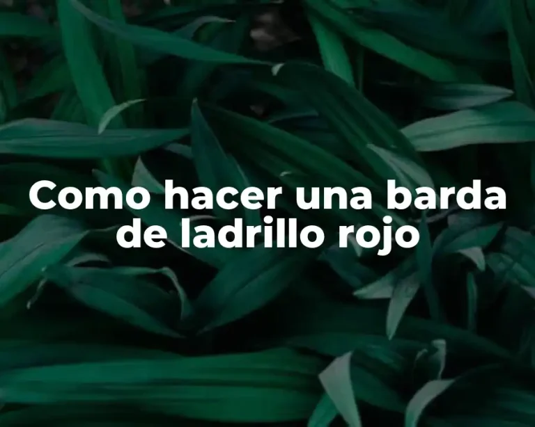 Como hacer una barda de ladrillo rojo