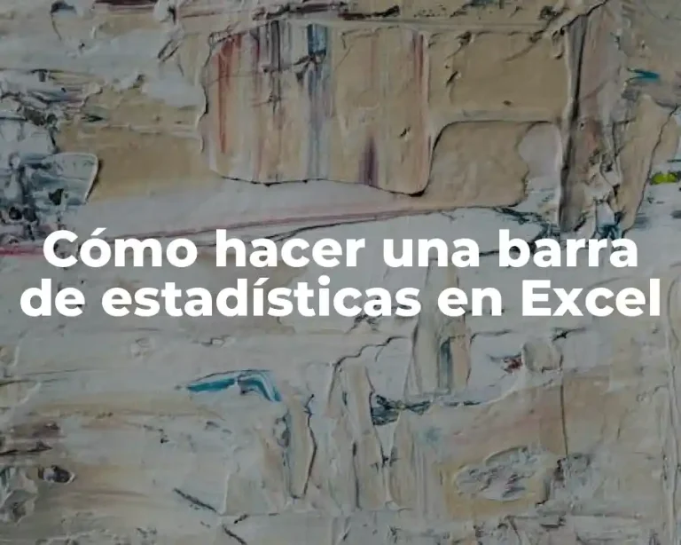 Cómo hacer una barra de estadísticas en Excel