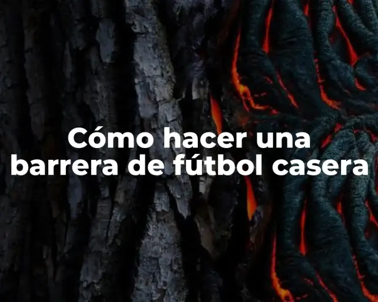 Cómo hacer una barrera de fútbol casera