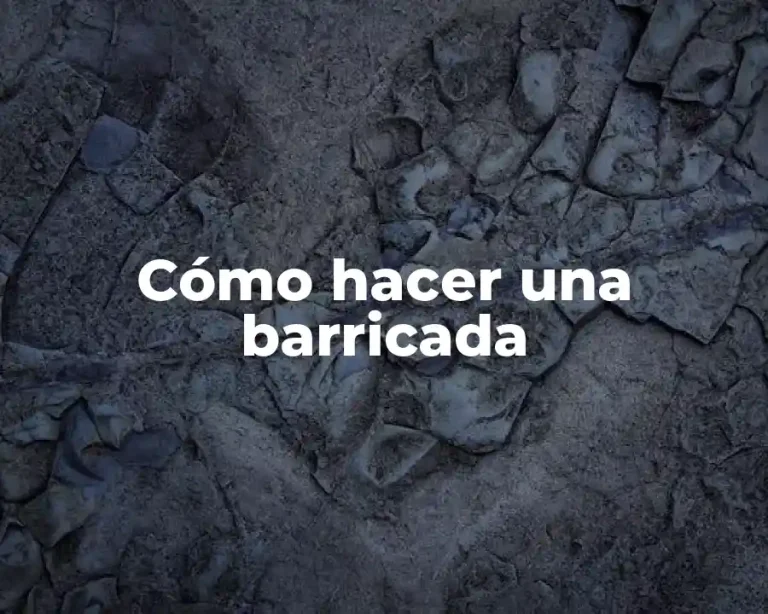 Cómo hacer una barricada