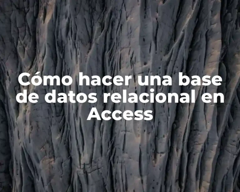 Cómo hacer una base de datos relacional en Access