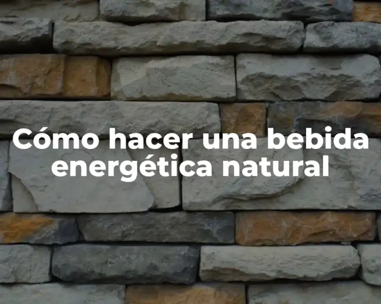 Cómo hacer una bebida energética natural