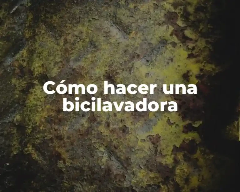 Cómo hacer una bicilavadora