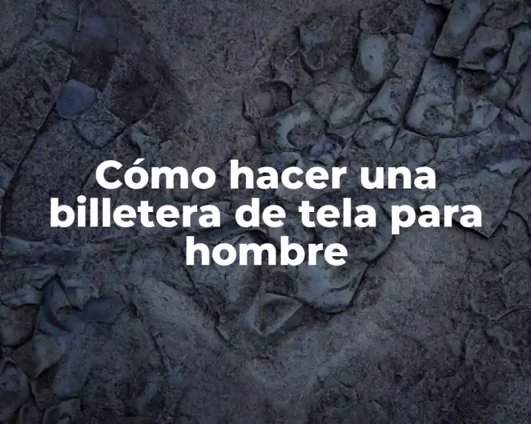 Cómo hacer una billetera de tela para hombre