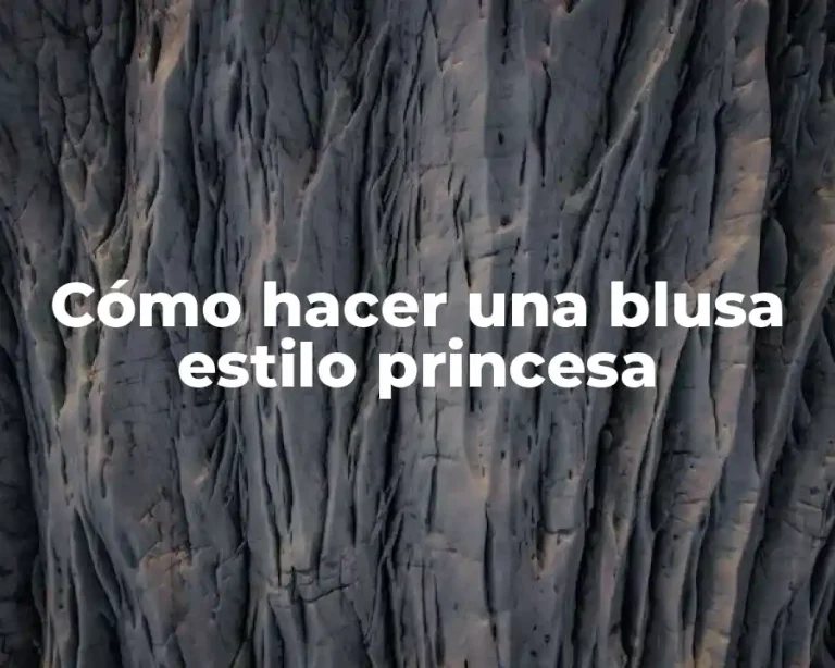 Cómo hacer una blusa estilo princesa