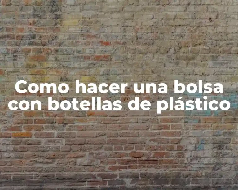 Como hacer una bolsa con botellas de plástico