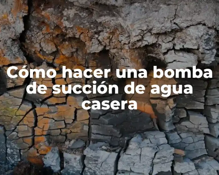 Cómo hacer una bomba de succión de agua casera