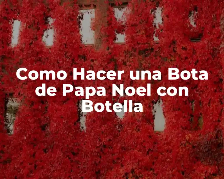 Como Hacer una Bota de Papa Noel con Botella