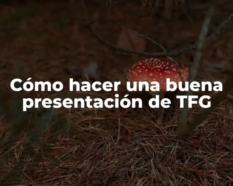 Cómo hacer una buena presentación de TFG