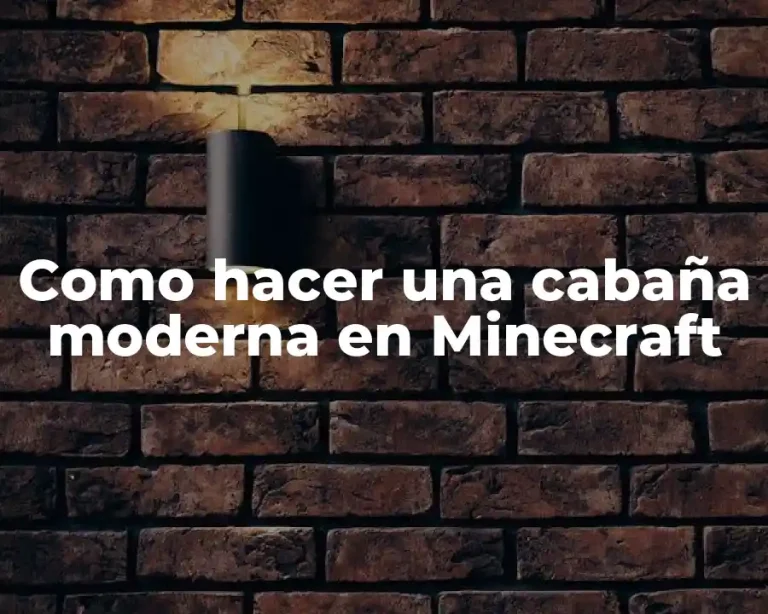 Como hacer una cabaña moderna en Minecraft