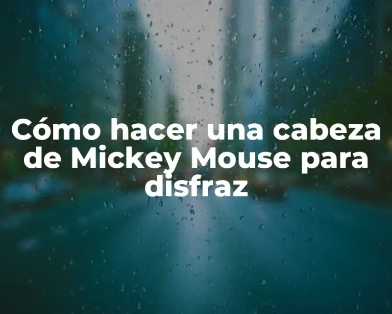 Cómo hacer una cabeza de Mickey Mouse para disfraz