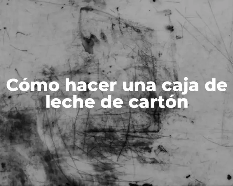 Cómo hacer una caja de leche de cartón