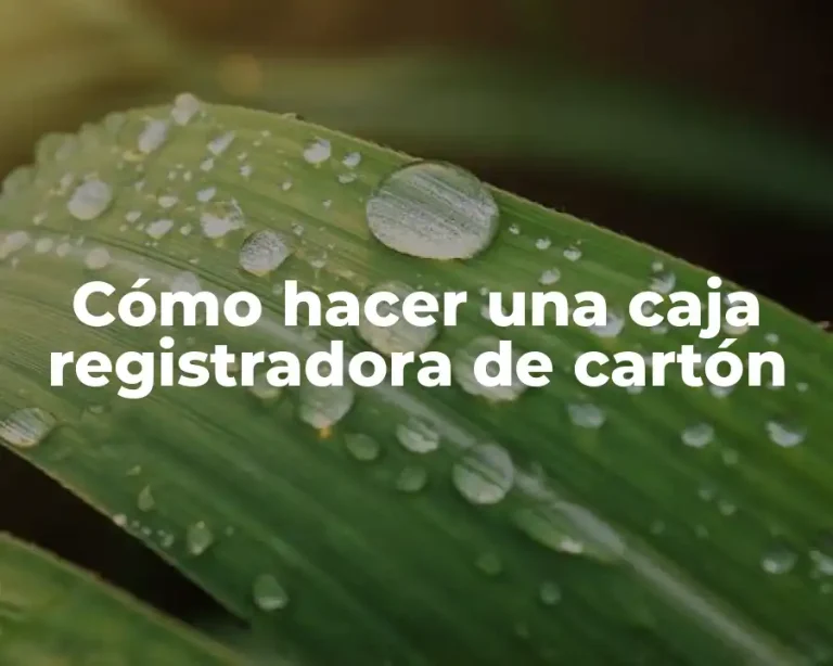 Cómo hacer una caja registradora de cartón