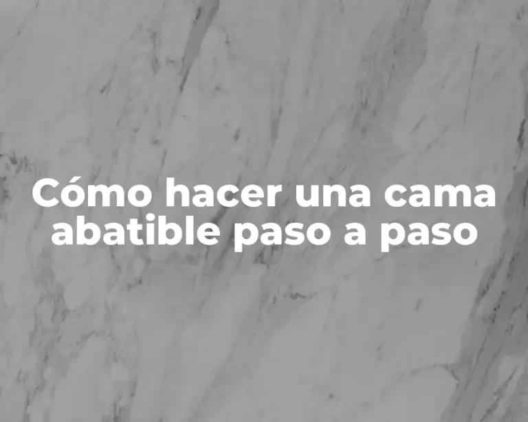 Cómo hacer una cama abatible paso a paso