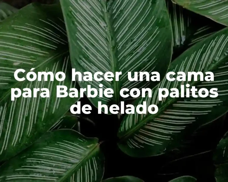 Cómo hacer una cama para Barbie con palitos de helado