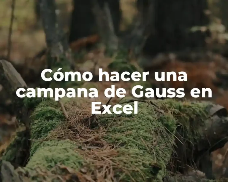 Cómo hacer una campana de Gauss en Excel